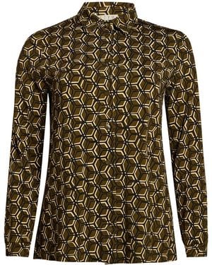 Siyu Military Shirt Viscose, Elastane - Green