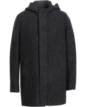 Harris Wharf London Charcoal Coat Virgin Wool - Blue