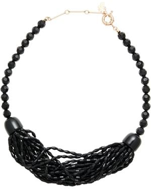 Weekend by Maxmara Necklace Polyester Resin, Metal - Black