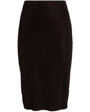 Alexandre Vauthier Midi Skirt Viscose, Elastane, Glass - Black