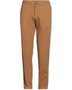 Kiton Camel Pants Cotton, Cashmere, Elastane - Brown