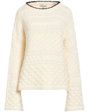 Semicouture Ivory Sweater Wool, Polyamide - Natural