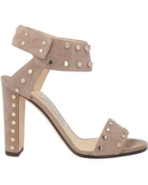 Jimmy Choo Taupe Sandals Leather - Natural