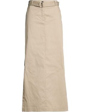 Grifoni Khaki Maxi Skirt Cotton, Polyamide, Elastane - Natural