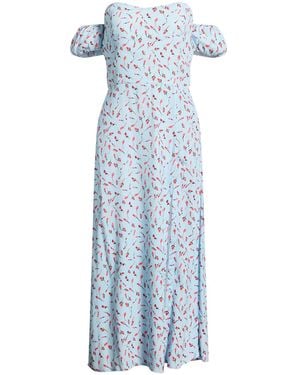Mar De Margaritas Azure Midi Dress Viscose - Blue