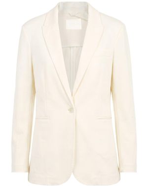 Circolo 1901 Ivory Blazer Cotton, Elastane - White
