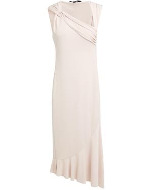 SEVENTY VENEZIA Ivory Midi Dress Polyester, Elastane - White