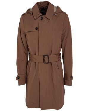 Moorer Overcoat & Trench Coat Cotton, Polyester - Brown
