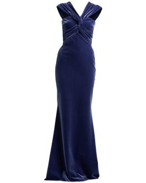 La Petite Robe Di Chiara Boni Maxi Dress Polyester, Polyamide, Elastane - Blue