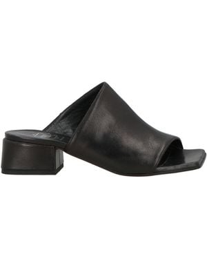 FRU Sandals Leather - Black
