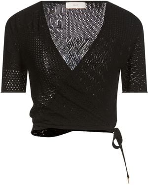 Akep Wrap Cardigans Viscose, Polyester - Black