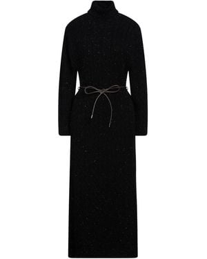 Peserico Midi Dress Virgin Wool, Silk, Viscose, Cashmere, Polyester - Black