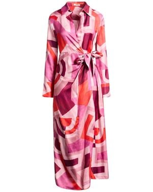 HANAMI D'OR Antique Rose Maxi Dress Viscose, Silk - Red