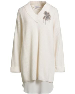 Brunello Cucinelli Mini-Kleid - Weiß