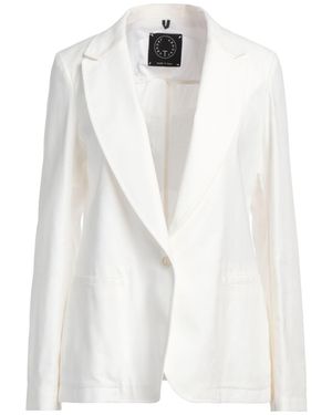 T-jacket By Tonello Blazer Cotton, Linen, Polyester, Elastane - White