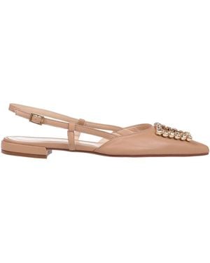 EMMELINE Blush Ballet Flats Leather - Natural