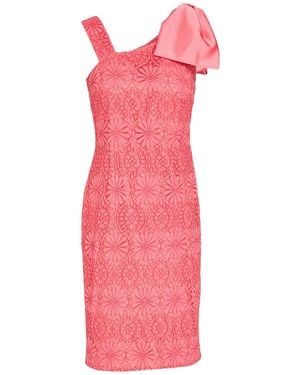 LUCKYLU  Milano Coral Midi Dress Cotton, Viscose, Nylon, Polyester - Pink