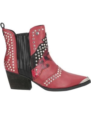 Shopart Ankle Boots - Red