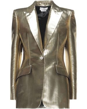 McQueen Blazer Cotton, Silk, Metallic Fiber - Green