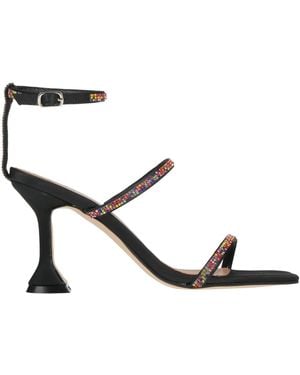 Tsakiris Mallas Sandals Textile Fibers - Black