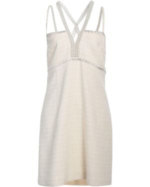Sandro Mini Dress Cotton, Viscose, Acrylic, Polyamide - White