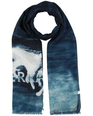 Ferragamo Midnight Scarf Wool - Blue