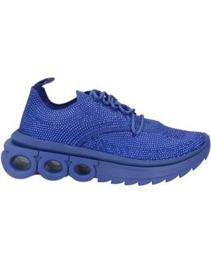 Ferragamo Trainers Textile Fibres, Leather - Blue