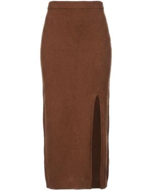 iBlues Midi Skirts - Brown