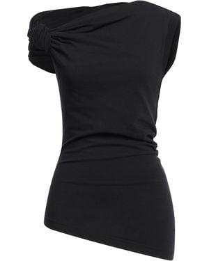 McQueen Top Cotton, Elastane, Polyamide, Viscose, Polyester - Black