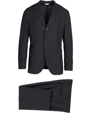 Boglioli Charcoal Suit Virgin Wool - Blue