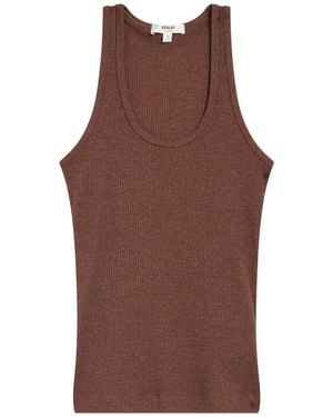 Agolde Camiseta De Tirantes - Marrón