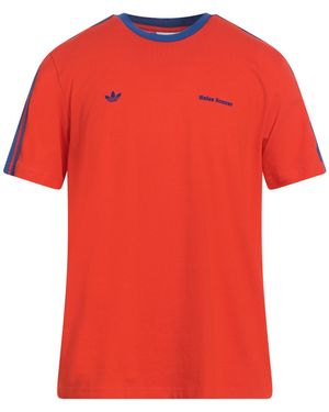 adidas Originals Wales Bonner Webbing-Trimmed Embroidered Organic Cotton-Jersey T-Shirt - Orange