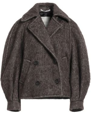 EMMA & GAIA Coat Virgin Wool, Alpaca Wool, Acrylic - Gray