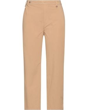 Manila Grace Sand Trousers Cotton, Elastane - Natural