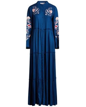 CONNOR & BLAKE Deep Maxi Dress Viscose - Blue