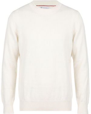 Brunello Cucinelli Sweater Cotton - White