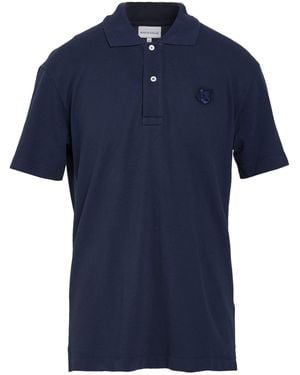Maison Kitsuné Polo Shirt Cotton - Blue