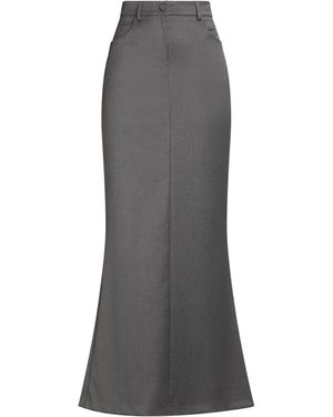 Motel Maxi Skirt Polyester, Viscose, Elastane - Gray