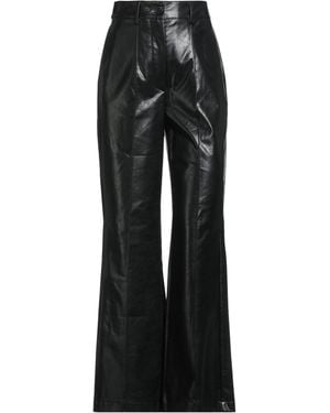 SOLOTRE Trousers Polyurethane, Viscose - Black
