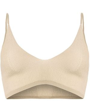 Jacquemus Top Viscose, Polyester, Polyamide - Natural