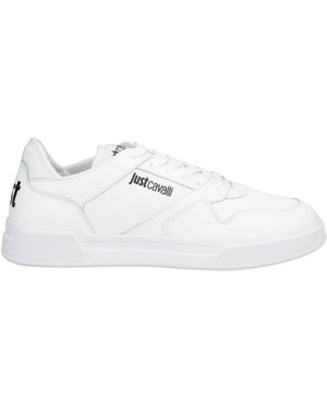 Just Cavalli Trainers Leather, Textile Fibres - White