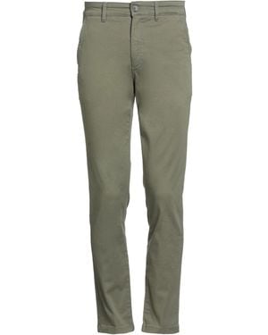 Solid Pants Cotton, Polyester, Elastane - Green