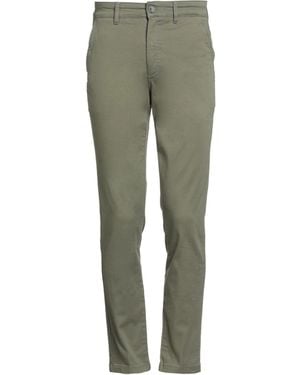 Solid Pants Cotton, Polyester, Elastane - Green