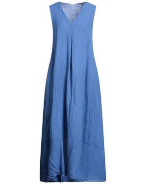 Caliban Maxi Dress Linen - Blue