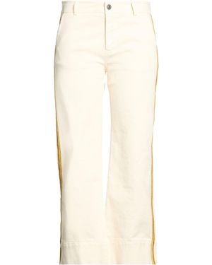 Another Label Ivory Pants Cotton, Elastane - White