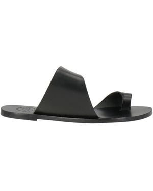 Atp Atelier Thong Sandal Leather - Black