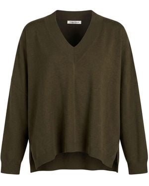 Manila Grace Military Jumper Viscose, Polyester, Polyamide - Green