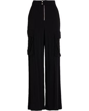 パンツ THOM KROM Women Straight Pants WP5 BLACK Stretch Wool Wide Trousers by Thom Krom | Shop Untitled NYC