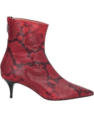 Amen Ankle Boots Leather - Red