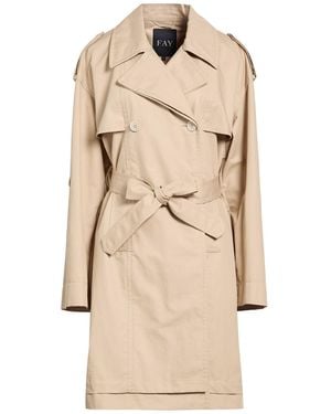 Fay Overcoat & Trench Coat - Natural